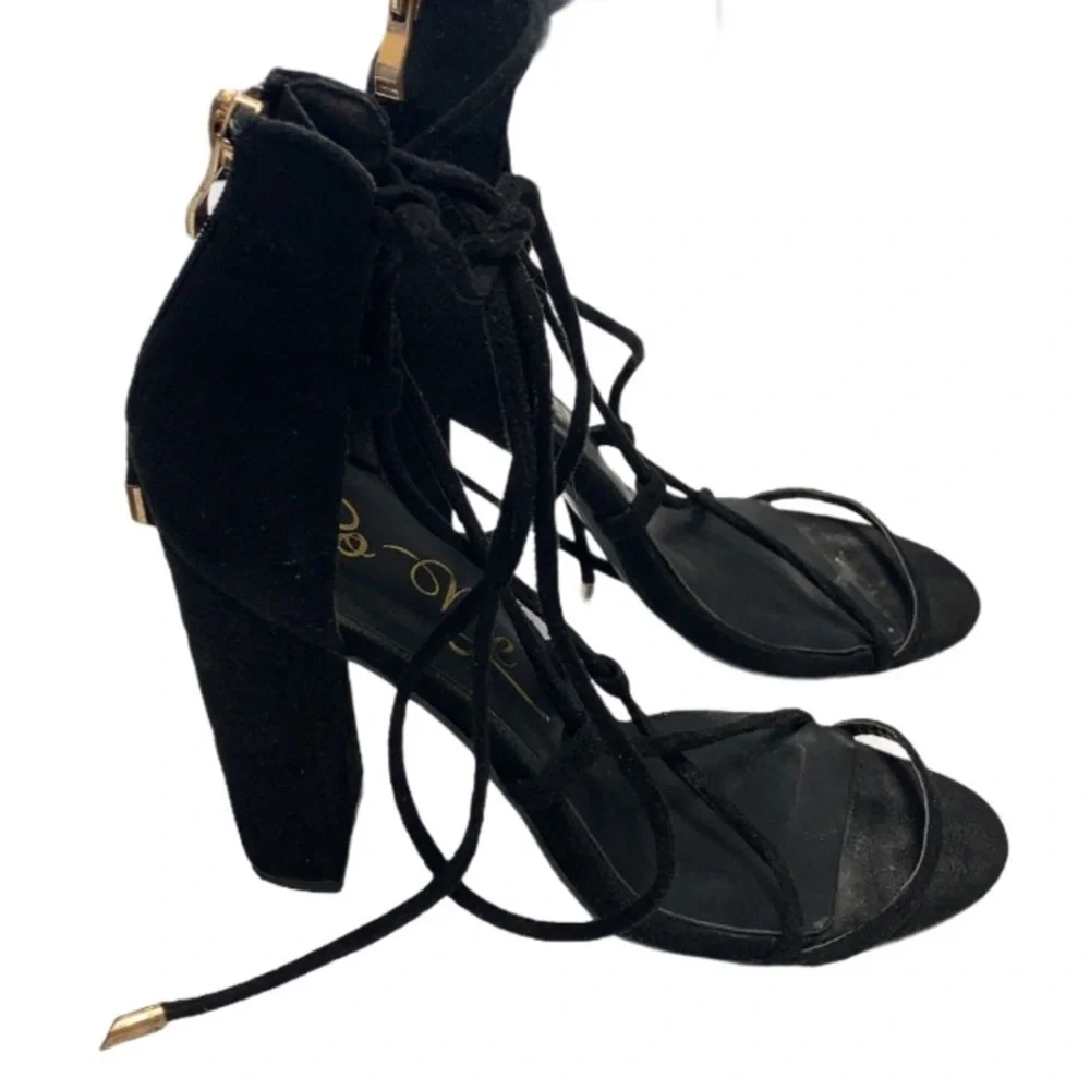 So Me suede lace up heels